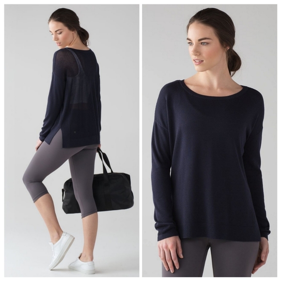 Lululemon Well Being Sweater Midnight Navy Size Small - Picture 1 of 13
